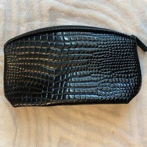 Estée Lauder Black Crocodile Embelished Coin Purse